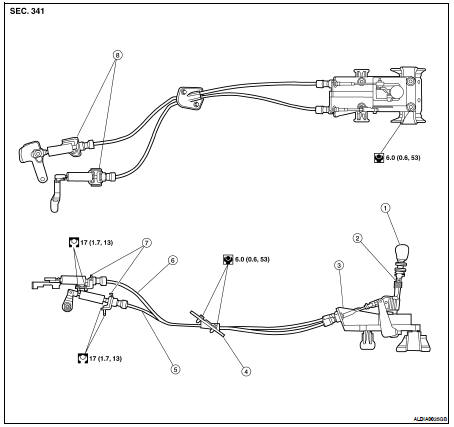 Nissan Altima 2007 2012 Service Manual Control Linkage On Vehicle Repair Transaxle Transmission 6mt Rs6f52a