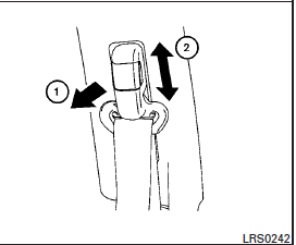 Shoulder belt height adjustment (Front