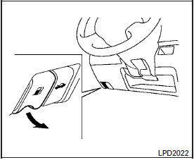 The fuel-filler door release is located below the