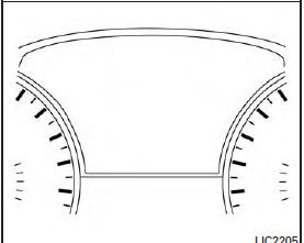 The vehicle information display is located to the