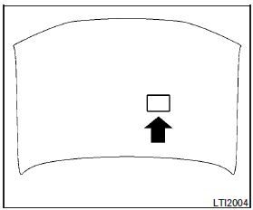 The emission control information label is attached