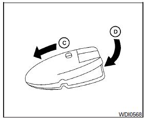 4. Close the lid securely as illustrated C, D .