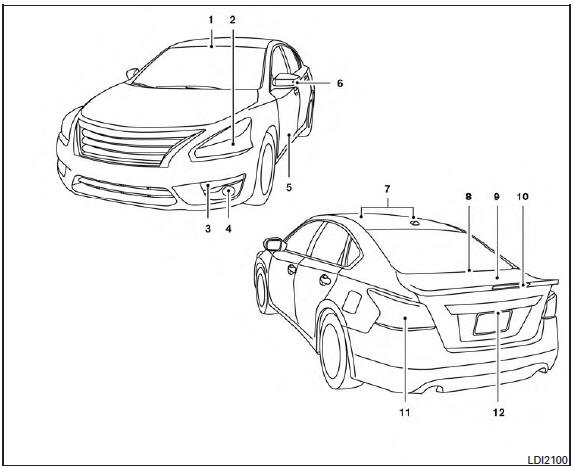 1. Front map light