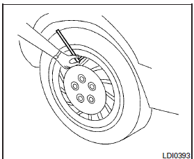 Checking tire pressure