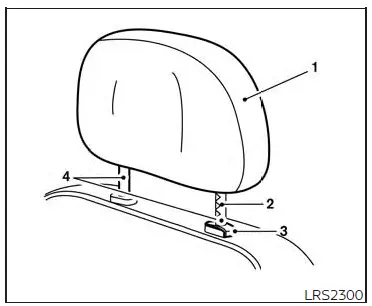 Nissan Altima L34. Head restraints/headrests