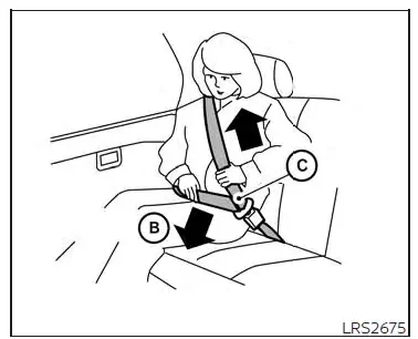 Nissan Altima L34. Seat belts