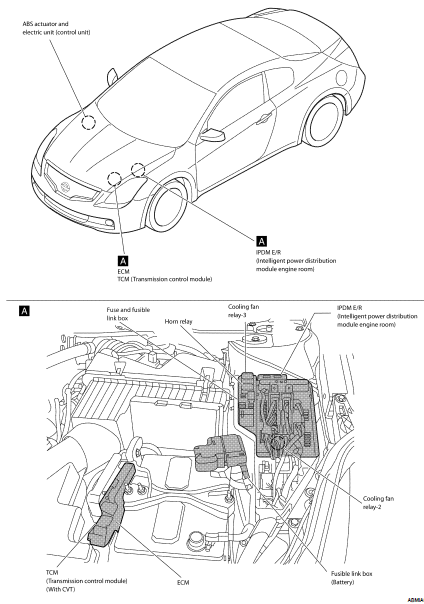 Nissan Altima 2007-2012 Service Manual: Electrical units location ...